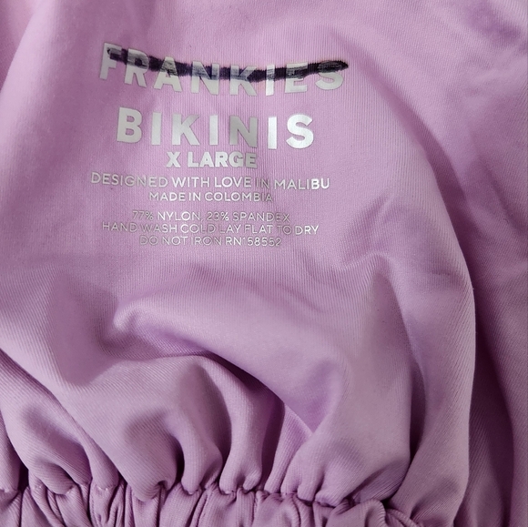 New!Frankie's Bikinis Harlow Plisse Halter Bikini Top‎ - Picture 10 of 11